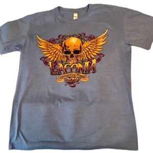 Laconia Motorcycle Week 2019 Blue Tee Shirt